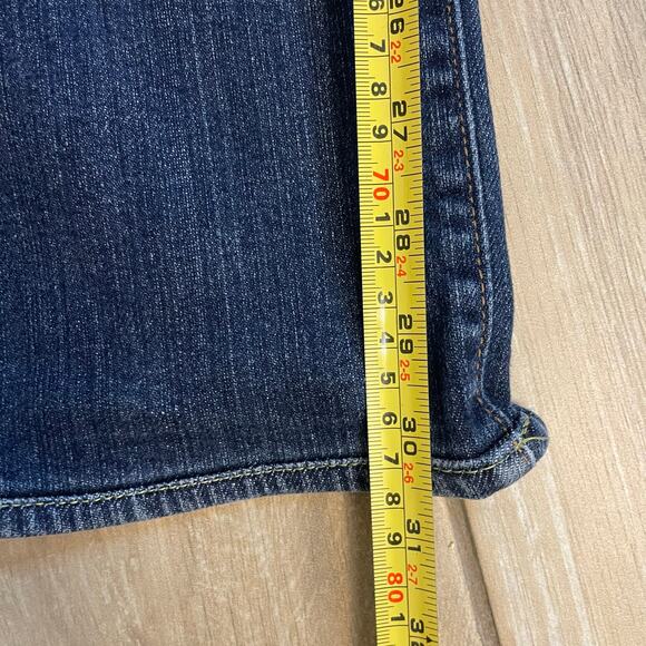 7 For All Mankind Boycut Women’s Jeans Sz 27 Blue Denim Bootcut USA Made - Picture 8 of 12